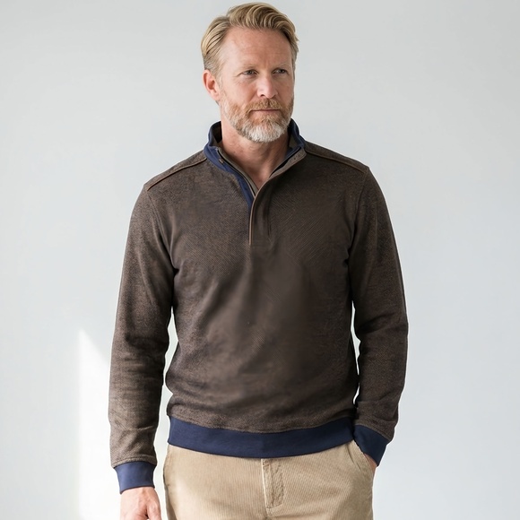 Anthony of London Brown/Navy Pullover - Men's X-Large - Picture 1 of 5